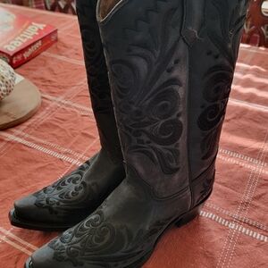 Circle G Black Heeled Boots